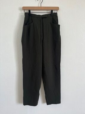 Jones New York Women's Olive Green Straight-Leg Pant 6 Petite